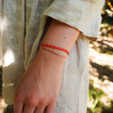 PACK  PULSERAS RAI GOLD FILLED NARANJA