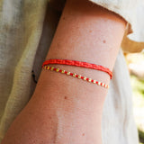 PACK  PULSERAS RAI GOLD FILLED NARANJA