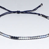 PULSERA TRINIDAD AZULES PLATA