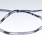 PULSERA TRINIDAD AZULES PLATA