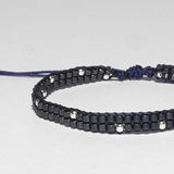 PULSERA TRINIDAD DOBLE AZUL PLATA