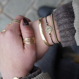 PULSERA SAN BENITO GRANDE ENCHAPE ORO