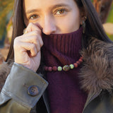 COLLAR PIEDRAS BURDEO VERDE