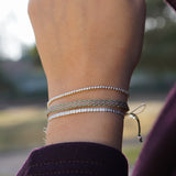 PULSERA TELAR DELGADA VERDE BURDEO