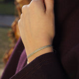 PULSERA TELAR DELGADA VERDE BURDEO