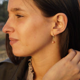 AROS ARGOLLAS MINI PIEDRA ENCHAPE ORO