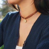 COLLAR SEDA RÚSTICA SAN BENITO ENCHAPE ORO