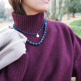 COLLAR ÁGATA AZUL MATE