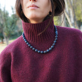 COLLAR ÁGATA AZUL MATE