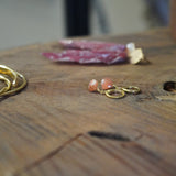 AROS ARGOLLAS MINI PIEDRA ENCHAPE ORO