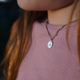 COLLAR TEJIDO VIRGEN DE LOS RAYOS PLATA NIÑA