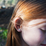 AROS MINI ABANICOS ENCHAPE PLATA NIÑA