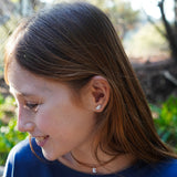 AROS MINI ABANICOS ENCHAPE PLATA NIÑA