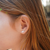 AROS MINI ABANICOS ENCHAPE PLATA NIÑA