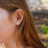 AROS MINI ABANICOS ENCHAPE PLATA NIÑA