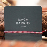 PULSERA TELAR DELGADA BURDEO PLATA