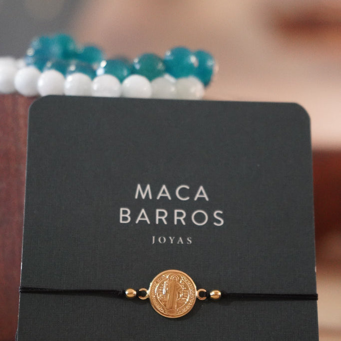 PULSERA SAN BENITO GRANDE ENCHAPE ORO