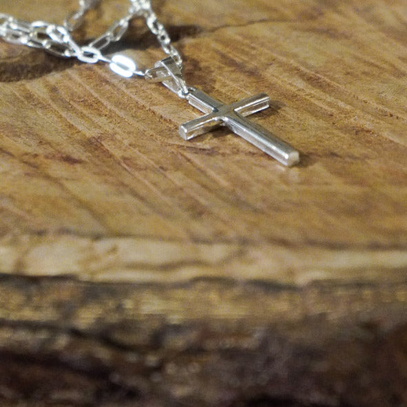CRUZ PLATA CADENA GRUESA HOMBRE