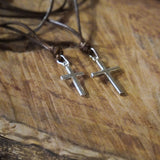 CRUZ PLATA CUERO NIÑO