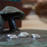 AROS ARGOLLAS CIRCONES BORDES ENCHAPE PLATA MATE