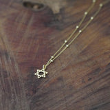 COLLAR ESTRELLA DE DAVID ENCHAPE ORO
