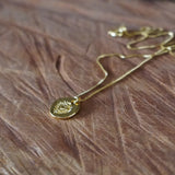 COLLAR MEDALLA DETENTE ENCHAPE ORO