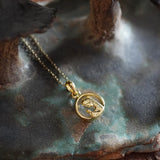 COLLAR VIRGEN NIÑA CRISTAL ENCHAPE ORO