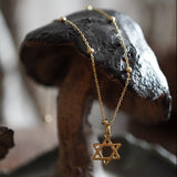 COLLAR ESTRELLA DE DAVID ENCHAPE ORO