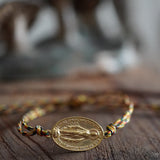 PULSERA VIRGEN RAYOS  COLORES