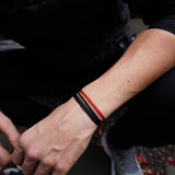 PULSERA TELAR ROJO BERMELLÓN HOMBRE