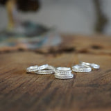 AROS ARGOLLAS CIRCONES BORDES ENCHAPE PLATA MATE