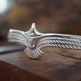 PULSERA ESCLAVA ÁGUILA ENCHAPE PLATA