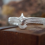 PULSERA ESCLAVA ÁGUILA ENCHAPE PLATA