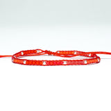 PULSERA TRINIDAD ROJOS PLATA