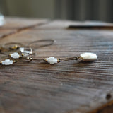 COLLAR HILO PIEDRA PERLA PLANA