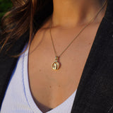 COLLAR VIRGEN NIÑA CRISTAL ENCHAPE ORO