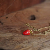 COLLAR FRUTILLA ENCHAPE ORO