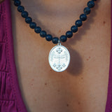 COLLAR MEDALLÓN LIBÉLULA PIEDRAS ENCHAPE PLATA
