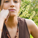 COLLAR PIEDRAS VOLCÁNICAS TIERRA AJUSTABLE