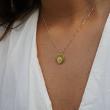 COLLAR MEDALLA DETENTE ENCHAPE ORO