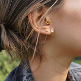 AROS MINI TRIÁNGULOS ENCHAPE ORO