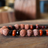 COLLAR PIEDRAS VOLCÁNICAS TIERRA AJUSTABLE