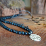 COLLAR MEDALLÓN LIBÉLULA PIEDRAS ENCHAPE PLATA