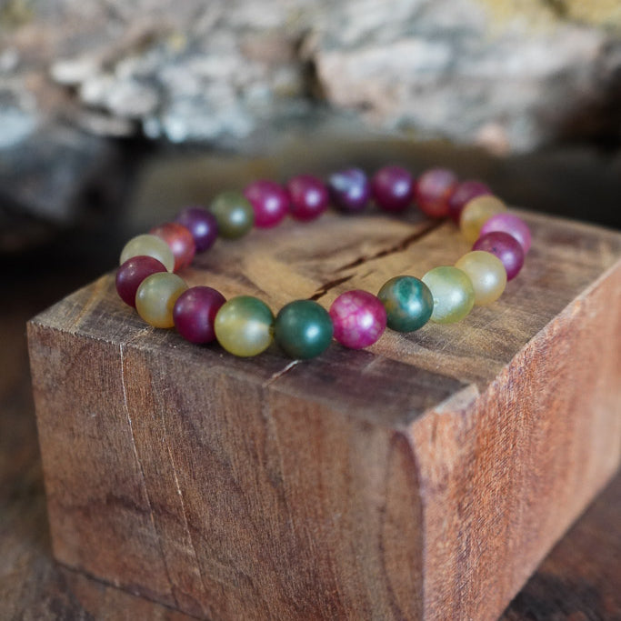 PULSERA PIEDRA ÁGATA MULTICOLORES
