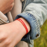 PACK PULSERAS TELAR ROJO NARANJO TEEN