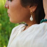 AROS ARGOLLAS DOBLE PERLA ENCHAPE ORO