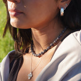 COLLAR CRUZ BARROCA PLATA