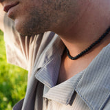 COLLAR  PIEDRA VOLCÁNICA HOMBRE