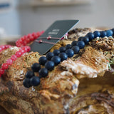 COLLAR ÁGATA AZUL MATE