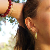 EAR CUFF TRES LÍNEAS ENCHAPE ORO